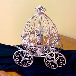 Adorable little girl night light pink carriage